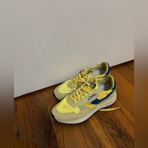 Stylish Yellow and Blue Women's Sneakers